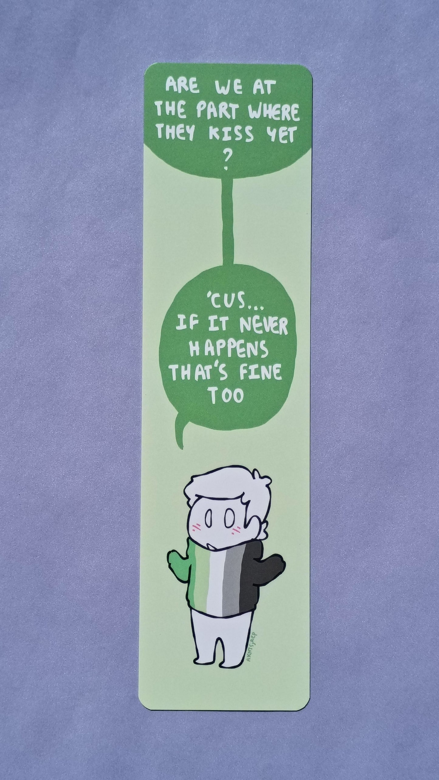Asexual aromantic double-sided bookmark