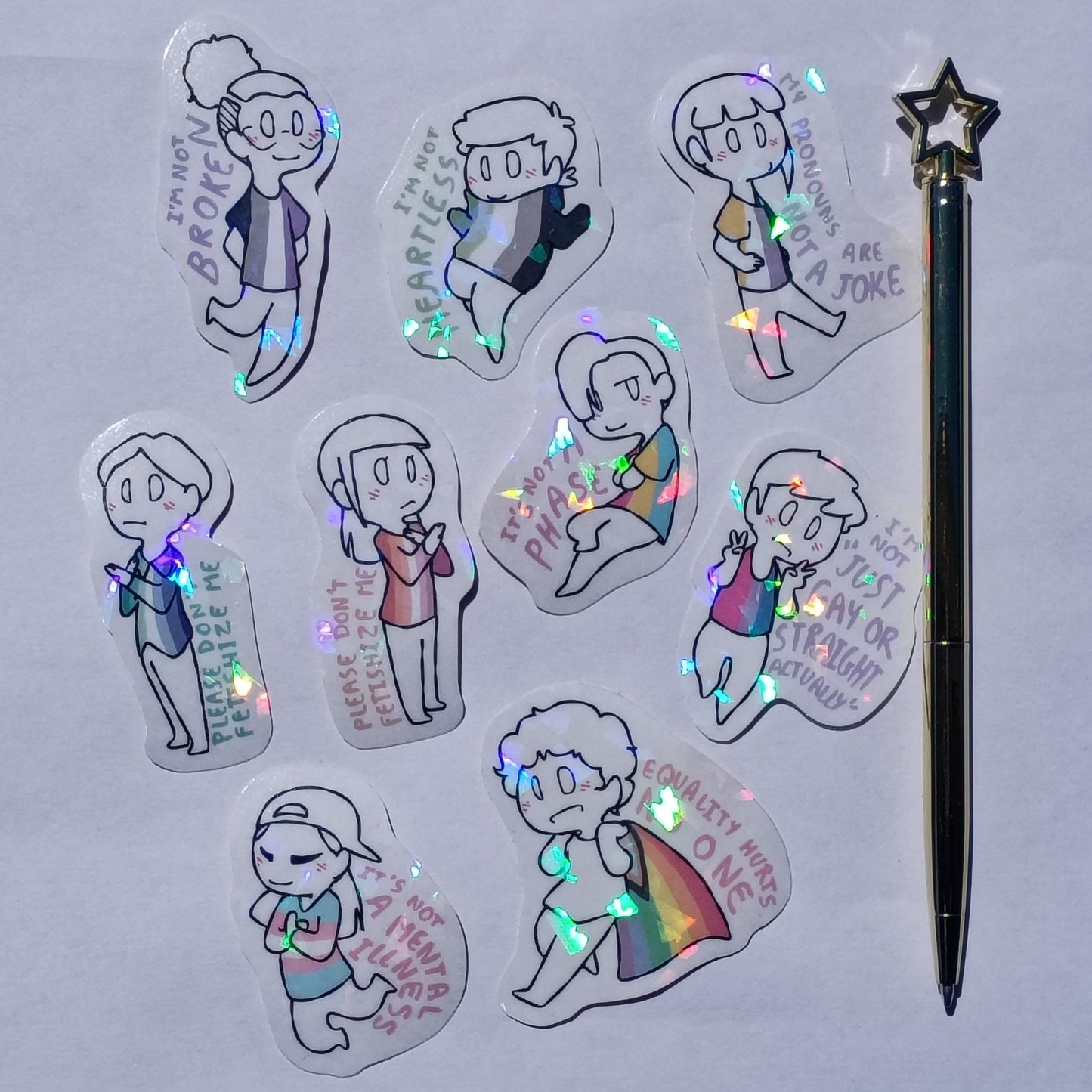 Stickers set - Pride against stereotypes