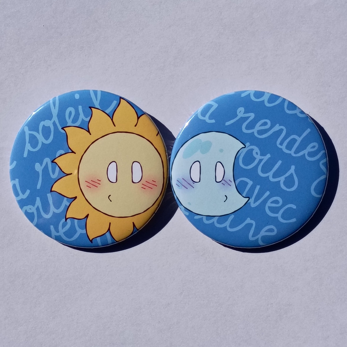 Sun and Moon badge set