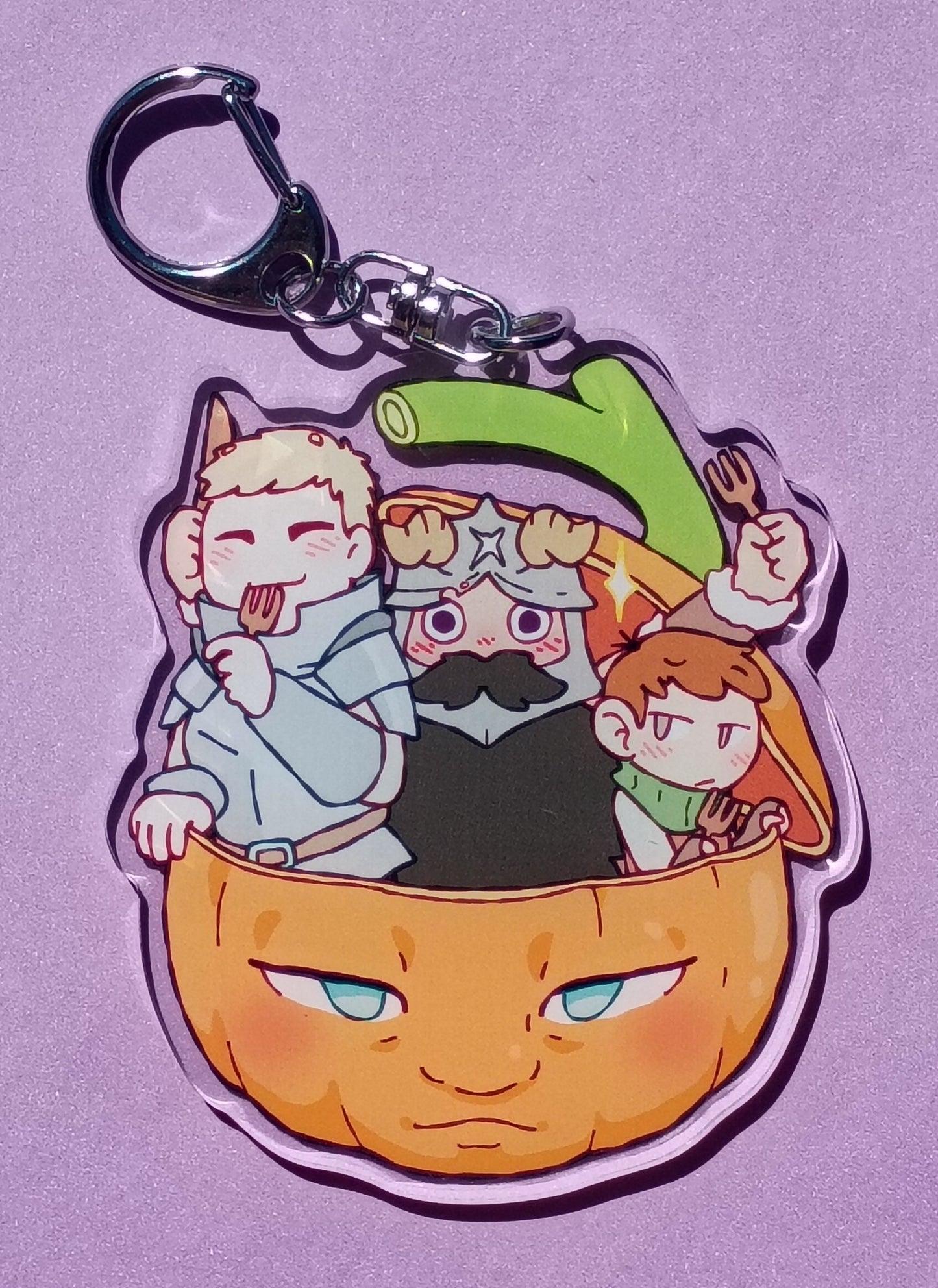 Dungeon trio pumpkin keychain