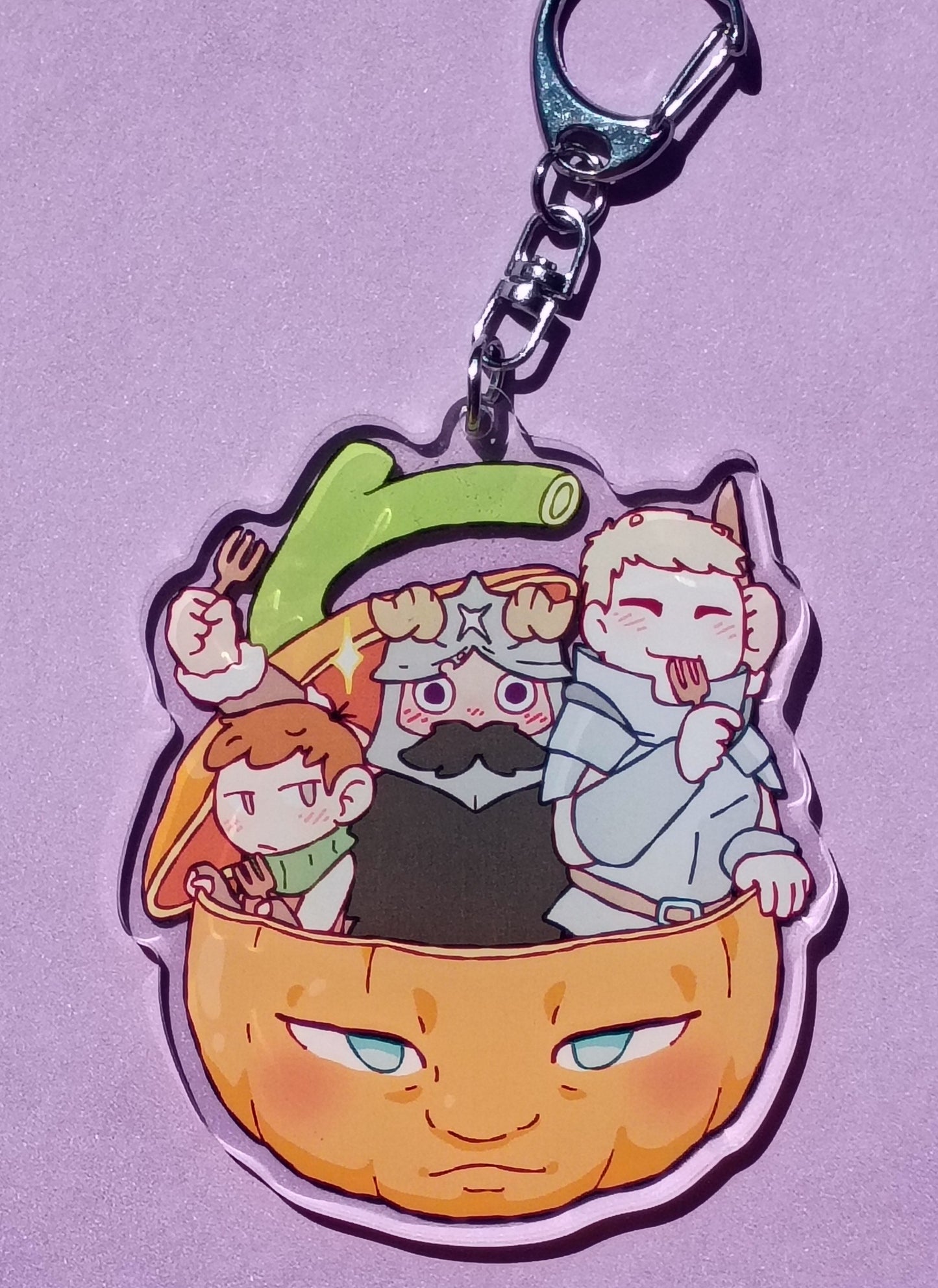 Dungeon trio pumpkin keychain