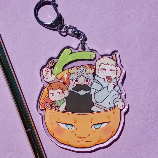 Dungeon trio pumpkin keychain