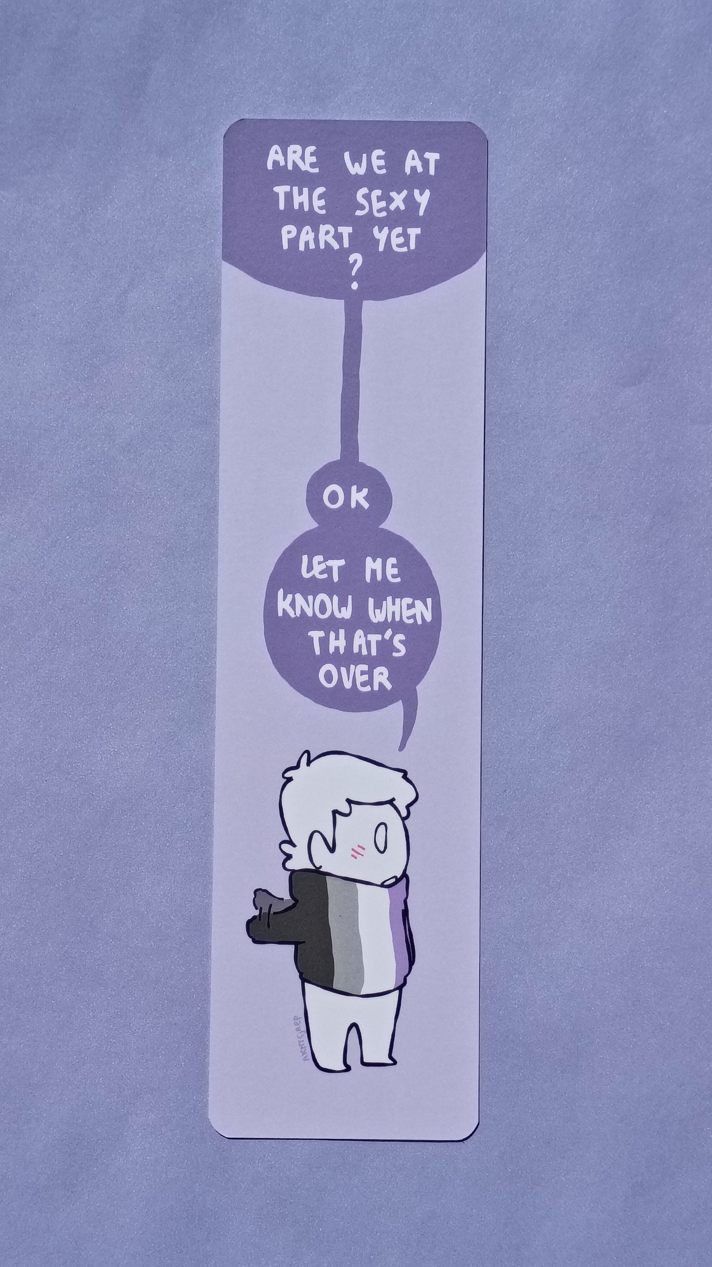 Asexual aromantic double-sided bookmark