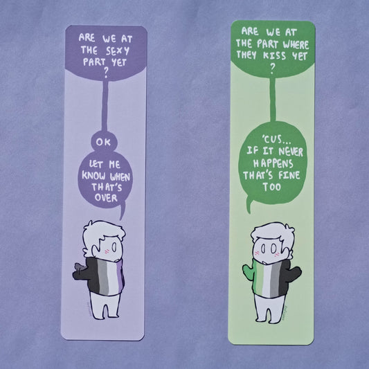 Asexual aromantic double-sided bookmark