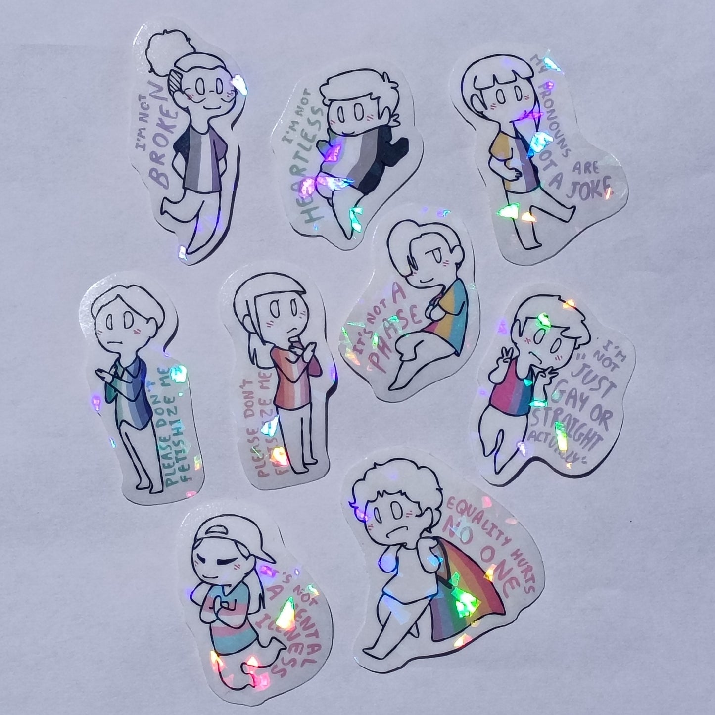 Stickers set - Pride against stereotypes