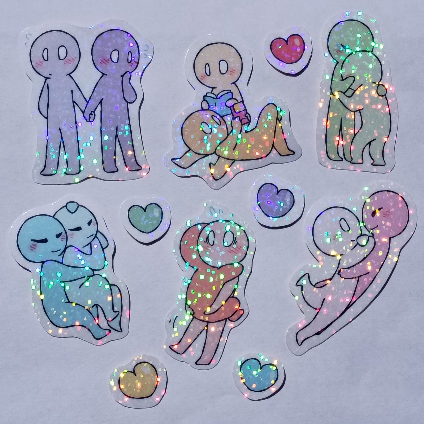 Stickers set - Hugging / Pair dynamics