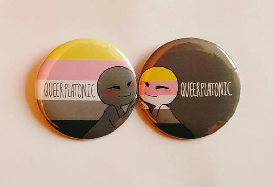Pair of badges - Queerplatonic